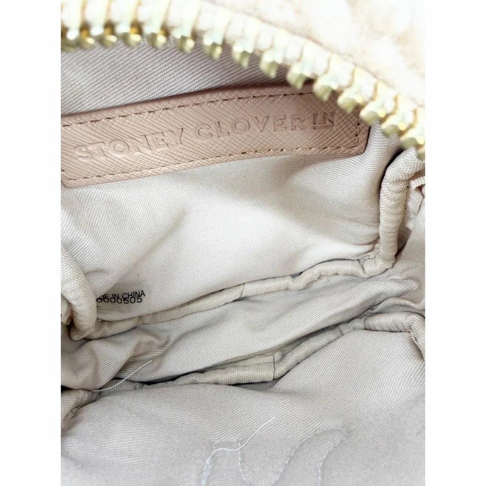 Stoney Clover Soft Mini Pouch with K White Pearl Letter Patch